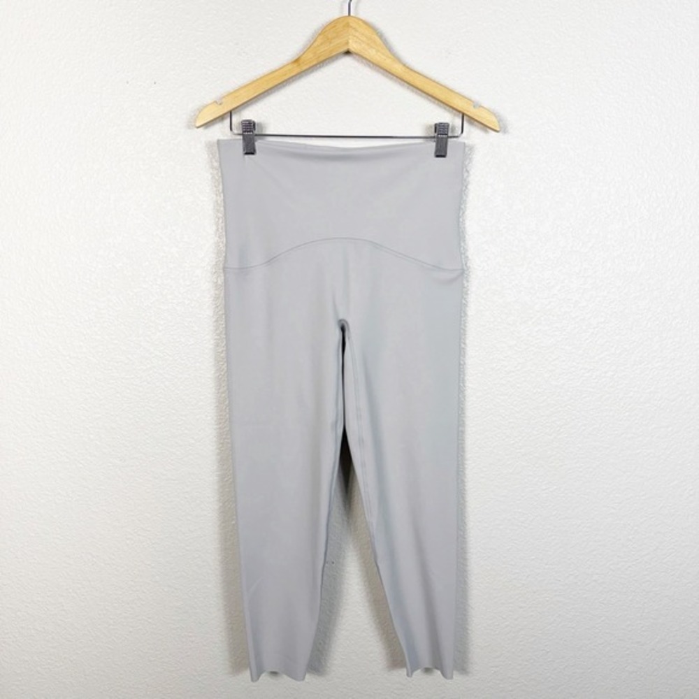 Spanx Leggings Size‎ Large Booty Boost Compression Cloudy Grey Yoga Gym